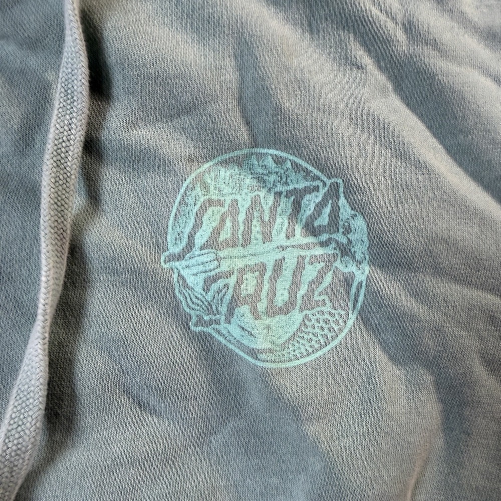 Santa Cruz Long Sleeve Blue Hooded Pullover Sweatshirt XS - Picture 2 of 8